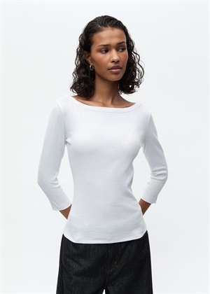 Enally ls b-n bluse 5314 Bright White Envii 